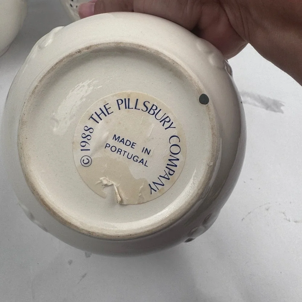 Pillsbury Doughboy Ceramic Mixing Bowl Set of 3 Vintage